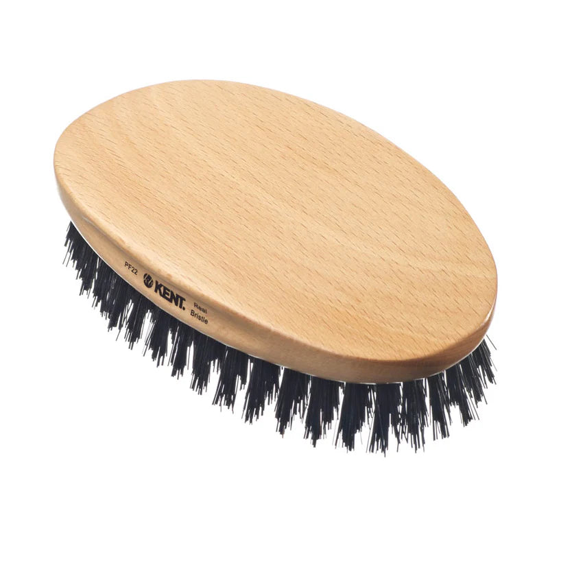 Bristle Nylon Mix Military Style Hair & Beard Brush 125 x 70mm PF22