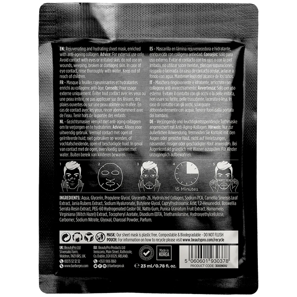 BARBER PRO Gentlemen’s Sheet Mask 30g x 1 pcs
