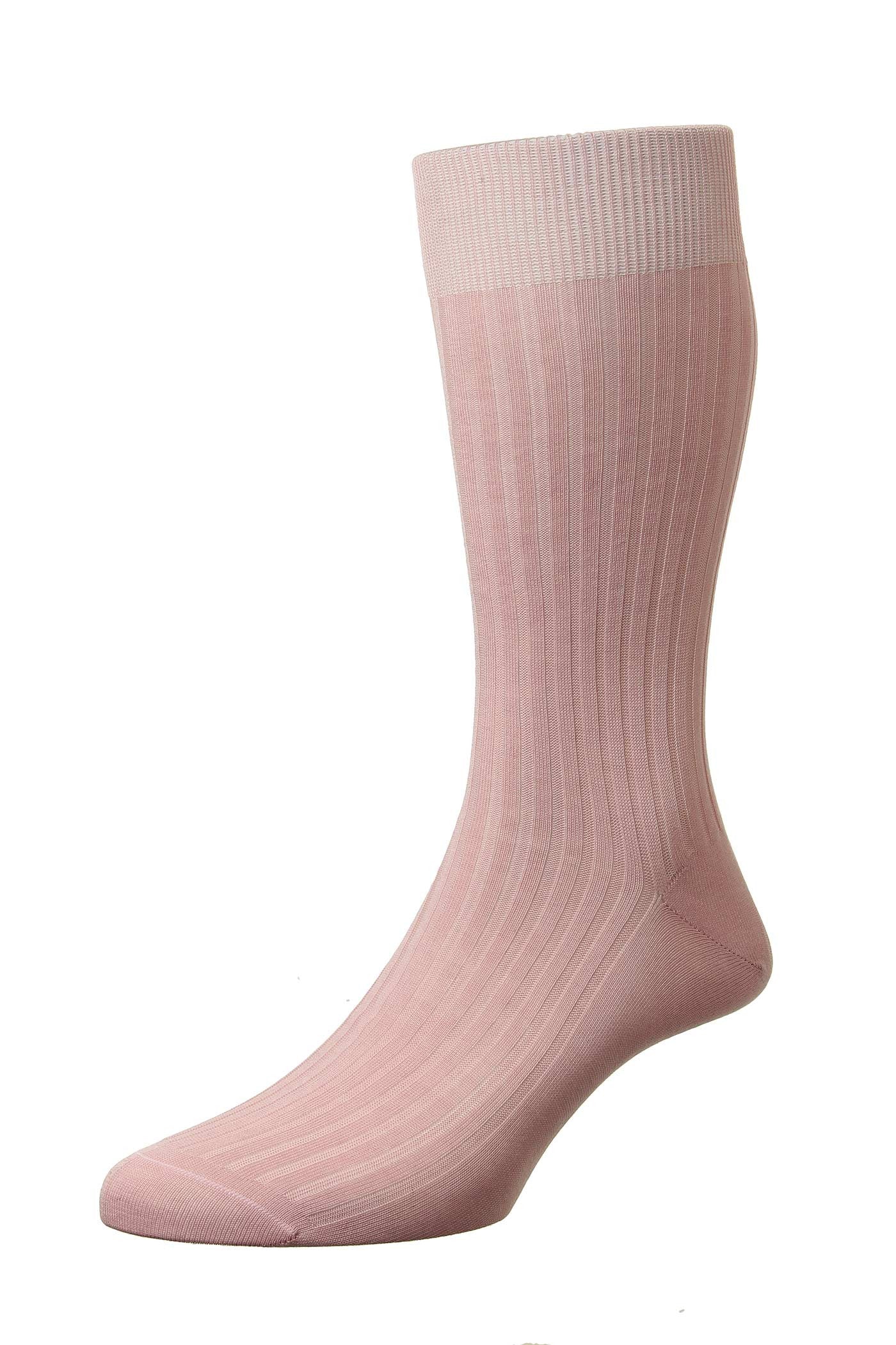 Men's Socks - Danvers (5614) 5x3 Rib Fil d'Ecosse / Cotton Lisle - DUSKY PINK