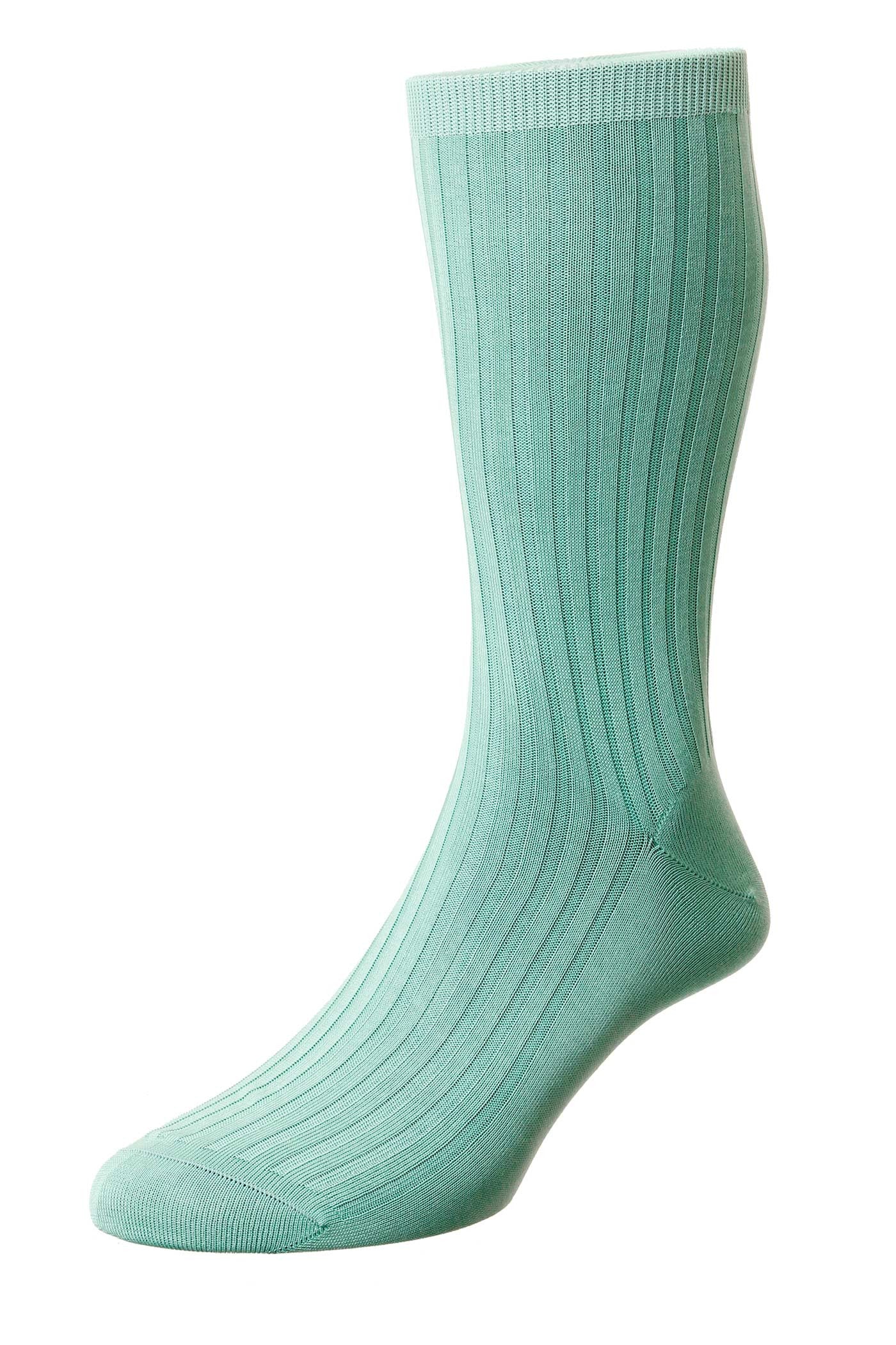 Men's Socks - Danvers (5614) 5x3 Rib Fil d'Ecosse / Cotton Lisle - MINT