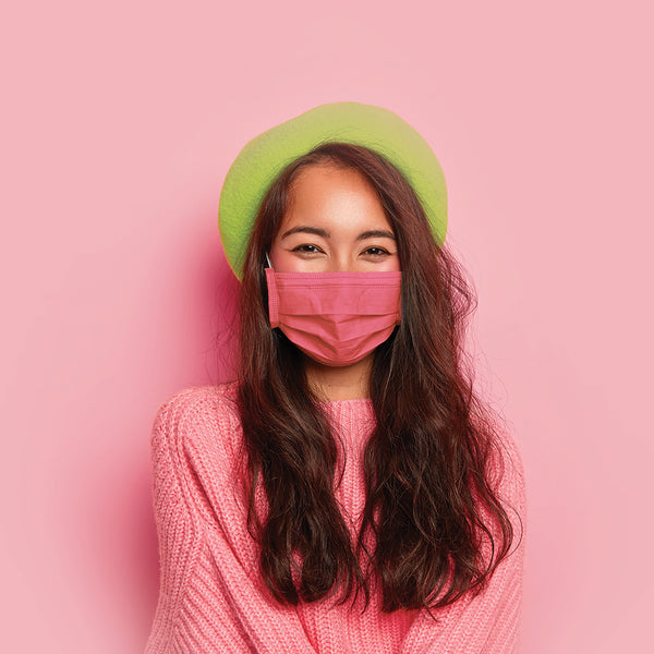 Vienreizlietojamā medicīniskā sejas maska EN 14683 (5 gab) Bubblegum Pink